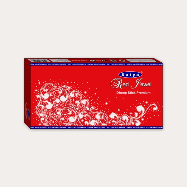 Satya Red Jewel Dhoop Sticks - 20 Sticks (Bambooless)