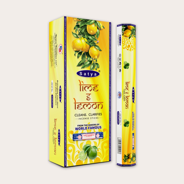 Satya Lime & Lemon Incense Sticks (Pack of 6pcs) - 20 Sticks